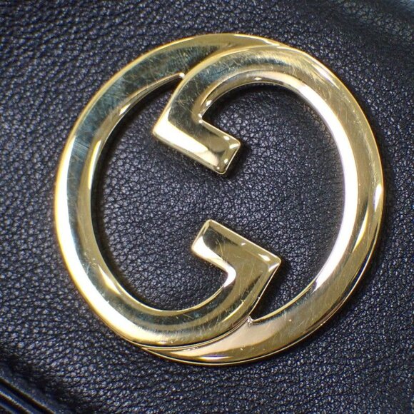 Gucci Blondie Card Case Leather Black Gold Hardware - Picture 9 of 10